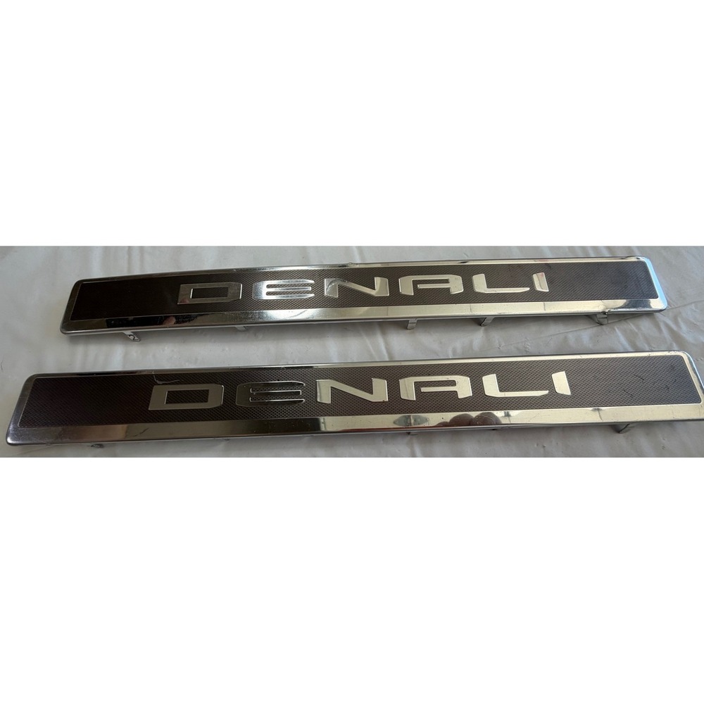 GMC Denali Door Sill Plates Chrome Trim Set of 2 OEM Replacement D045